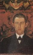 Edvard Munch Self-Portrait painting